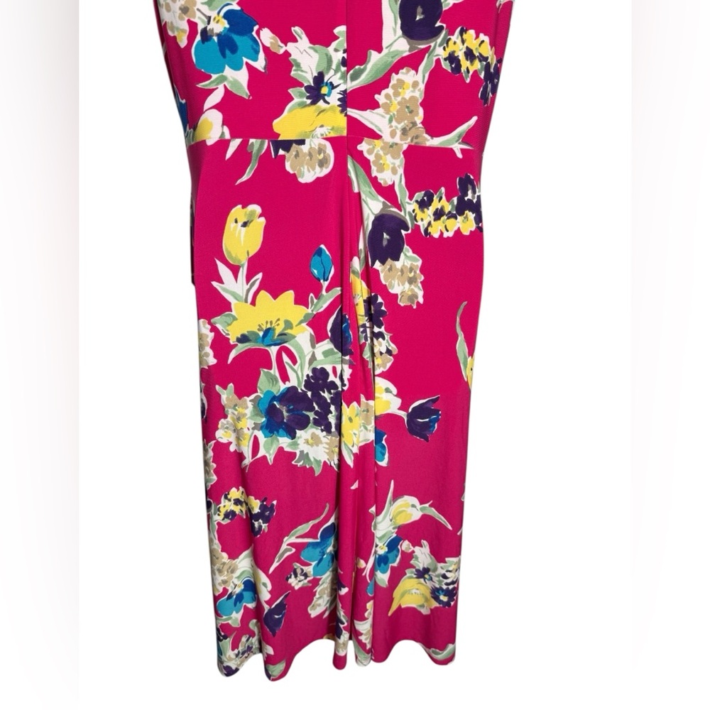 Ralph Lauren Dress Size 14W Pink Floral Sleeveless Midiβ Sundress π©·π - Picture 6 of 9